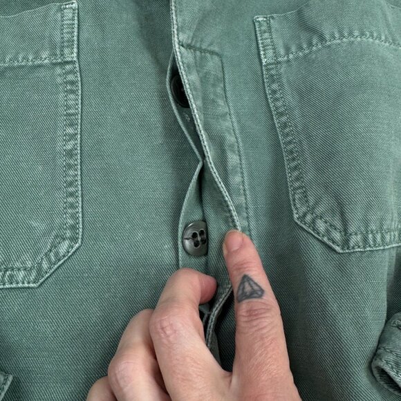 Citizens. of Humanity Surplus Utility Jumpsuit Green Size M Button Up Belted - Picture 7 of 14